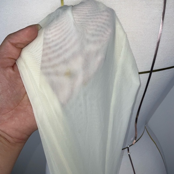 Lulu’s Ivory Ruched Love Me Crop Top w/ Long Bell Sleeves | Size XS - Picture 8 of 9